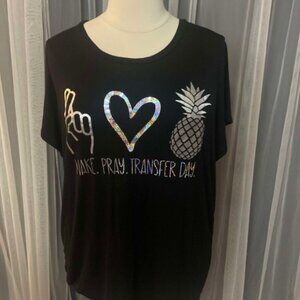 Torrid size 4 -IVF - Wake Pray Transfer Day Super Soft Tee